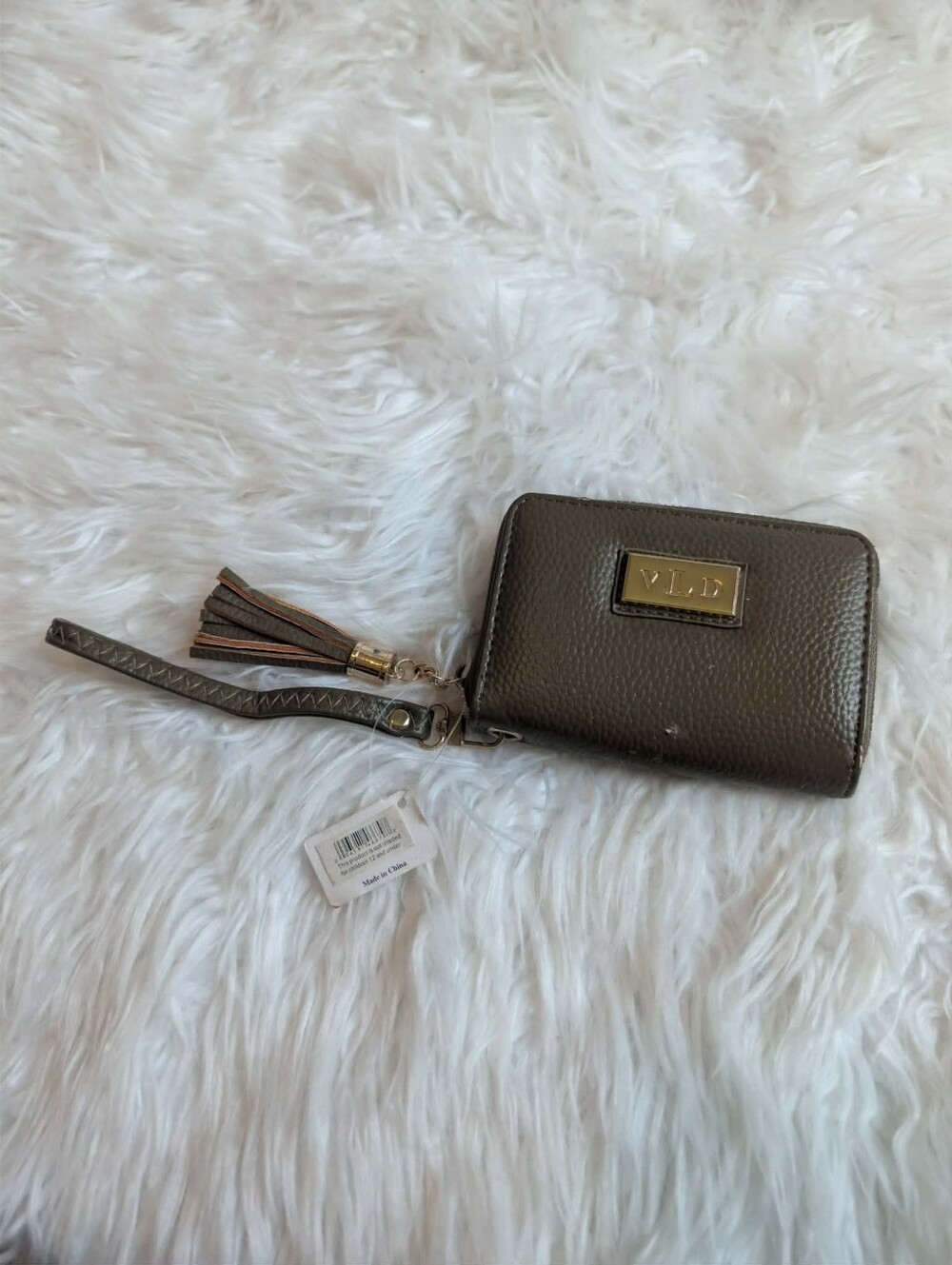✨️Nwt Vintage 80s Small Wristlet Wallet in Taupe/green VLD